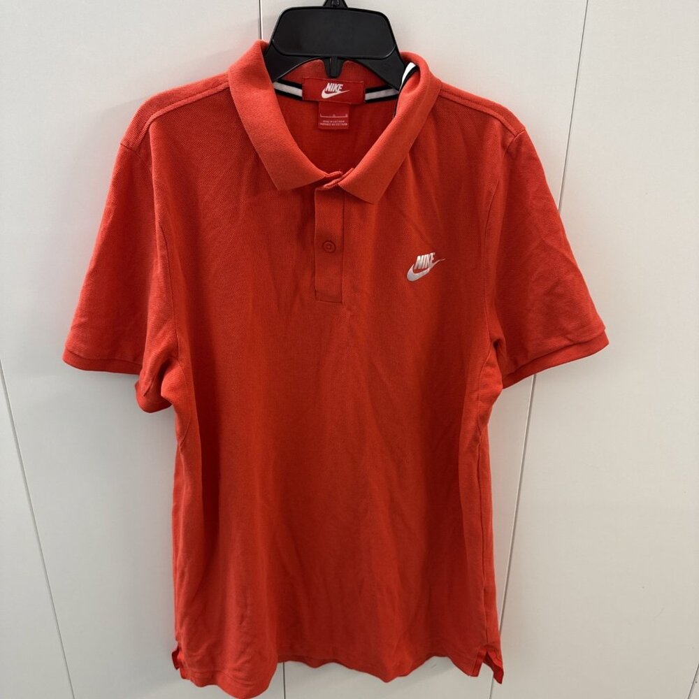 Nike Men's Polo Shirt Standards Fit Orange 100% Cotton Large